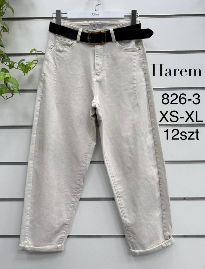 Spodnie damskie jeansy Roz XS-XL, 1 Kolor Paczka 10 szt